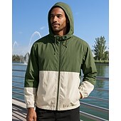 economico Giacche da corsa-Per uomo Giaccia da corsa Giacca da esterno Cerniera completa Manica Lunga Abbigliamento esterno Sportivo Blocco di colori Protezione Solare Leggero Traspirante Tennis Golf Corsa abbigliamento