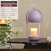 economico lampada da comodino-Lampada scaldacandele, scaldacera ishphso con timer &amp;Lampada dimmerabile a forma di fiore di giglio bianco, ideale per l&#039;ufficio domestico, estetica moderna, contemporanea, anniversario &amp;regalo di