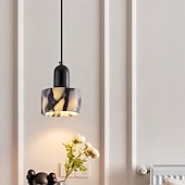 cheap Island Lights-Luxury Round Natural Stone Pendant Lamp Bedroom Bedside LED Chandelier Living Room Home Hanging Lights
