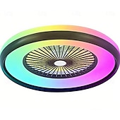 economico Ventilatore da soffitto con luci-Ventilatore da soffitto senza pale con luce, ventilatore da soffitto a basso profilo, ventilatori da soffitto intelligenti RGB, telecomando Fandelier, lampadario moderno a filo chiuso