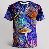 ieftine Tricouri 3D-Bărbați 3D Print #D Tricou Manșon scurt Tricou Tipărire 3D Stil Nautic Cămașă Exagerat Designer Artistic Petrecere Stradă Casual Mov Intens Mov Deschis Mov Vară Primăvară Toate Sezoanele Îmbrăcăminte
