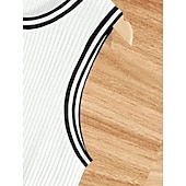 tanie Tank topy sportowe-Męskie Podkoszulek Krótki rękaw W serek Lato Równina Teksturowany Moda Klasyczny Codzienny Gładkie Ulica Codzienny Sport Czarny Biały Czerwony Top Tee dla mężczyzn