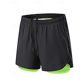 abordables Pantalons de Course &amp; Collants-Homme short avec collants Patchwork Shorts Extérieur Sport &amp; Loisir Occasionnel Respirant Séchage Rapide Léger Tennis Le golf Course Coupe régulière Tenue de sport Tenues de Sport Bloc de Couleur