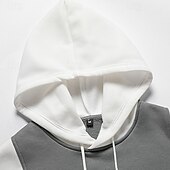 halpa miesten perushupparit-Miesten Huppari Pullover-huppari Musta ja valkoinen Punainen ja musta Valkoinen + vaaleanharmaa Hupullinen Väripalikka Tasku Väripaletti Urheilu ja ulkoilu Päivittäin Pyhäpäivä Katutyyli Tyylikäs