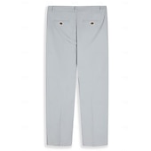 preiswerte Geschäft-Herren Anzughose Leinenhosen Hose Sommerhose Faltenhose Fronttasche Gerader Schnitt Einfach Komfort Atmungsaktiv Volle Länge Outdoor Lässig Täglich Urlaub Mode Grün + grau Schwarz+Grau