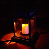 economico Illuminazione vialetto-Lanterne solari da esterno impermeabili da giardino, appese, con fiamma tremolante, a LED, senza candele, luci ad energia solare per decorazioni da giardino, tavolo, ombrellone da patio.