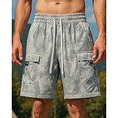preiswerte Unterteile-Herren Wandershorts Sportshorts Tarnung Außen Normale Passform Wasserdicht Atmungsaktiv Schnelltrocknend Leicht Shorts Kordelzug Elastischer Bund Khaki Tennis Golfspiel Laufen M L XL XXL XXXL