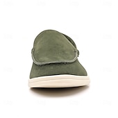 voordelige Hereninstappers &amp; loafers-Lichtblauwe instappers voor heren – ademende platte schoenen van imitatiesuède met gedempte zool voor lente-outfits, dagelijkse woon-werkverkeer en ontspannen stadswandelingen