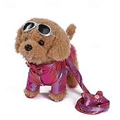 voordelige Knuffels &amp; Pluchen dieren-afstandsbediening robot hond elektronische pluche puppy hond speelgoed interactief speelgoed wandelingen zingend knuffeldier cadeau voor meisje en jongen van 3-6 jaar oud