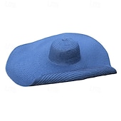 preiswerte Hüte-übergroßer Strand-Strohhut Damenmode großer Sonnenhut mit breiter Krempe Sommer-Roll-up-weicher Sonnenhut geeignet für Strandhut faltbar