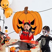 levne halloweenské nástěnné tapisérie-Halloweenská pochoutka do kufru auta, dekorace auta s duchy, halloweenské dekorace, halloweenská látková dekorace auta, halloweenská dekorace do kufru auta, dekorace s duchy a dýní, tapeta na zeď