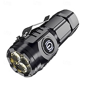cheap Flashlights-Three-Eyed Monster Mini Flash Super Power Flashlight, German Thumb Sized Flashlight, 3 Eyed Monster Mini Flashlight, Outdoor Small High Lumen Rechargeable Waterproof Pocket Flashlight
