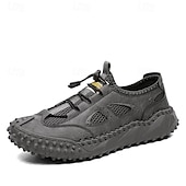 halpa Miesten lenkkarit-Miesten ruskeat, slip-on-sandaalit joustavilla nauhoilla ja mukavalla pohjallisella rantamatkoille, lomille ja rentoon ulkoiluun.