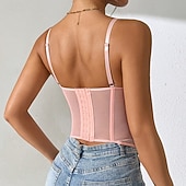 olcso fűző-Retró Középkori Reneszánsz Fűző Prsluk Bustier Jelmez Női Kelta Fantasy Mindszentek napja Farsang Parti Alkalmi / Napi LARP Felnőttek Fűző