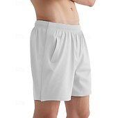 baratos Shorts de moletom-Homens calções atléticos Shorts rasgados Shorts de moletom Calção Shorts de verão Bolsos Cintura elástica Com Cordão Tecido Conforto Respirável Curto Ao ar livre Esportes Clássico Casual Preto Branco