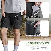 billiga Shorts, tights och byxor för män-WOSAWE Herr Dam Ensfärgat Cykelvägshorts Cykelbyxor Cykelshorts Cykel Shorts MTB-shorts Slapp form Bergscykling Vägcykling sporter Dragkedja fram Reflexremsa Bekväm Elastisk Mörkgrå Svart Kläder