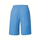 baratos Shorts-Mulheres chinês Bermudas Férias Moda Básico Comprimento do joelho Cintura Alta Tecido Bolsos Cintura elástica Confortável Macio Micro-Elástica Ao ar livre Rua Verde Militar Azul marinho Preto Branco