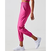 levne Jóga kalhoty a Bloomers-Dámské Fitness kalhoty Kalhoty na pilates Kalhoty na jógu S kapsami Ochrana proti slunci Lehká váha Vysoký pas Tělocvična Pilates Zumba Spodní část oděvu Pevná barva Tmavě šedá Černá Růžová Podzim