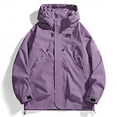 preiswerte Wasserdichte Jacken-Herren Windjacke Wanderjacke Regenmantel Außen Wasserdicht Winddicht Wanderoutfits Wanderbekleidung Frühling Herbst Oberteil Camping / Wandern / Höhlenforschung Laufen Schwarz Purpur Grün