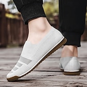 preiswerte Herrenpantoletten &amp; -slipper-Herren-Slipper aus Strick, atmungsaktives Obermaterial aus Webstoff mit flexibler Gummisohle, bequem und leicht für Sommer, Strand und Autofahren