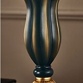 cheap Bedside Lamp-Bedside Lamps Table Lamp Traditional for Living Room 21.26&#039;&#039; Retro Bedroom Lamp Resin with Gray Green Lampshade for Bedside Table Nightlamps