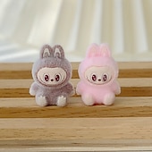 economico Bambole-Mini bambola da festa in tessuto felpato piccolo diavolo lafufu ornamenti da gioco alla moda accessori fatti a mano