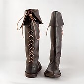 levne obuv-gotický Středověké Renesanční Boty Kozačky Ke kolenům Pirát Viking Křižák Pánské Keltské Pirát předvečer Všech svatých Plesová maškaráda Párty a večer LARP Ren Faire Dospělé Boty Celý rok