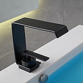economico Rubinetti per lavandino bagno-Rubinetto per lavabo - Cascata Galvanizzato Set centrale Monocomando un foroBath Taps