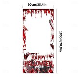 cheap Halloween Wall Tapestries-Halloween Photo Booth Props SuppliesSpooky and Fun Designs ncludes Ghosts, Pumpkins, Witches, Bats, and More Perfect for Parties, Events, and Celebrations