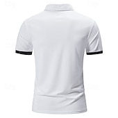economico Polo Classico da Uomo-Per uomo Polo in Cotone Maglia da golf Casuale Sportivo Bavero Colletto Polo a Coste Manica Corta Moda Essenziale Semplice Classico Estate Primavera Vestibilità aderente Nero Bianco Giallo Rosso Polo