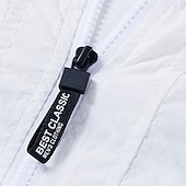 billiga Löparjackor-Herr Färgblock Joggingjacka Utomhusjacka Sommar Vår Blixtlås i fullängd Långärmad Sport Solskydd Snabb tork Lättvikt UV-kylning Andningsfunktion Tennis Golf Löpning Blå Röd / vit Svart Sportkläder