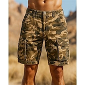 preiswerte Unterteile-Herren Cargoshorts Wandershorts Tarnung Sommer Außen Normale Passform Schnelltrocknend Leicht Elastisch Atmungsaktiv Shorts Cachi scuro Armeegrün Baumwolle Tennis Golfspiel Laufen 29 30 31 32 34