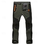 abordables Pantalones y shorts-Hombre Pantalones para senderismo Pantalones con forro polar Retazos Invierno Al aire libre Ajuste regular Mantiene abrigado Resistente al Viento Secado rápido Ligero Prendas de abajo Bolsillo con