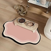 お買い得  玄関マット-ペットフィーディングマット、簡単クリーニング、防水、犬、猫マット、 raisedエッジ、プレースマットトレイ、床の食品のこぼれと水ボウルの混乱を止めるため