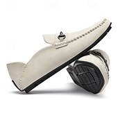 abordables Chaussures sans lacets &amp; mocassins-Mocassins en daim beige pour hommes avec boucle, légers et flexibles, parfaits pour une tenue de bureau décontractée, des soirées sociales et des journées de détente