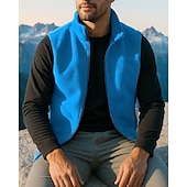 preiswerte Westen-Herren Wanderweste Ärmellos Weste Außen Thermowarm Atmungsaktiv Leicht Winter Reißverschluss Polyester Schwarz Armeegrün Rot Jagd Angeln Klettern