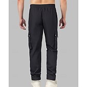 cheap Cargo Pants-Men&#039;s Cargo Pants Trousers Drawstring Elastic Waist Multi Pocket Plain Wearable Outdoor Daily Camping &amp; Hiking Fashion Classic Black Brown