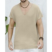 رجالي تي شيرت بلايز قميص بأكمام قصيرة تي الأعلى كم قصير V رقبة الصيف سهل موضة مصمم أساسي الطيات عطلة شارع مناسب للخارج أبيض كاكي تي شيرت للرجال رخيصةأون القمصان الأساسية-رجالي تي شيرت بلايز قميص بأكمام قصيرة تي الأعلى كم قصير V رقبة الصيف سهل موضة مصمم أساسي الطيات عطلة شارع مناسب للخارج أبيض كاكي تي شيرت للرجال