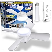 billiga Takfläktlampor-Sockelbris moderna takfläktar med LED-lampor 15 LED e26/e27 skruvsockel mini-sockelfläkt med sladd för sovrum vardagsrum kök balkong