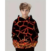 voordelige Jongens 3D Visie &amp; Geometrie-Jongens 3D Grafisch Trui met capuchon Lange mouw Lente Herfst Modieus Streetwear Kinderen 4-12 jaar Capuchon Buiten Casual Dagelijks Normale pasvorm