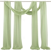 cheap Artificial Plants &amp; Flowers-20FT Mesh Tulle Fabric, Silky Wrinkle-Resistant Chiffon Sheer Drapery for Wedding Decor, Bridal Canopy, Event Backdrop, Festival, and Arch Drapes