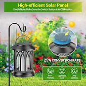 cheap Landscape Lights-Solar Flickering Flame Lantern Outdoor Lights  Waterproof Hanging Solar Lanterns Lights Solar Powered Lanterns Outdoor for Patio Yard Deck Pathway