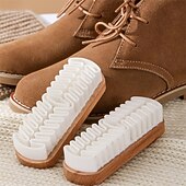 abordables Les fournitures de nettoyage-Brosse de nettoyage en daim pour chaussures et bottes, outil de nettoyage en cuir nubuck avec gomme, brosse à chaussures pour daim, rafraîchisseur de sac et de chaussures