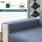 baratos Cobertura de Sofa-Capa de sofá antiderrapante de 1 peça - tecido clássico de poliéster acolchoado, para sofás de 1 a 4 lugares, perfeita para sala de estar, escritório, quarto ou uso externo (apoios de braço) &amp;encosto