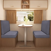 abordables Funda de sofá-Fundas de cojín elásticas para comedor de RV de 2 piezas, fundas de cojín de sofá en forma de T, fundas elásticas para asientos de caravana, protección de muebles de RV duradera y fácil de instalar