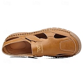 Χαμηλού Κόστους Υπαίθριες σάντες-Ανδρικά καφέ slip-on σανδάλια εξωτερικού χώρου με ελαστικά λουράκια και αναπνεύσιμο mesh επάνω μέρος για καλοκαιρινές περιπέτειες