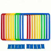 cheap Outdoor Activity-10pcs Jump Rope Block-Durable Plastic Suitable for Outdoor Fun and Agility Training in Backyard Garden and Park