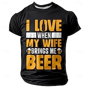 billiga Roliga T-shirts för män-Oktoberfest Herr Öl T-shirt Kortärmad T-shirt 3D-tryck Rund hals Skjorta Mode drivna Dagligen Fest Gata Ledigt Svart Blå Grön Sommar Vår Alla årstider Kläder S M L XL XXL XXXL