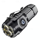 cheap Flashlights-Three-Eyed Monster Mini Flash Super Power Flashlight, German Thumb Sized Flashlight, 3 Eyed Monster Mini Flashlight, Outdoor Small High Lumen Rechargeable Waterproof Pocket Flashlight