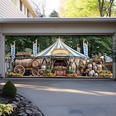 billige Garasje- og dørbanner-Oktoberfest utendørs garasjeportdeksel banner vakker stor bakteppedekorasjon for utendørs garasjeport hjem veggdekorasjoner arrangement fest parade